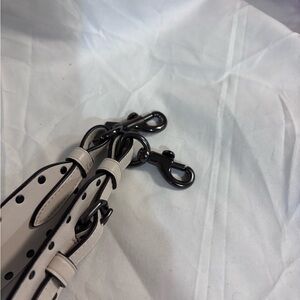 Coach chalk white studded strap